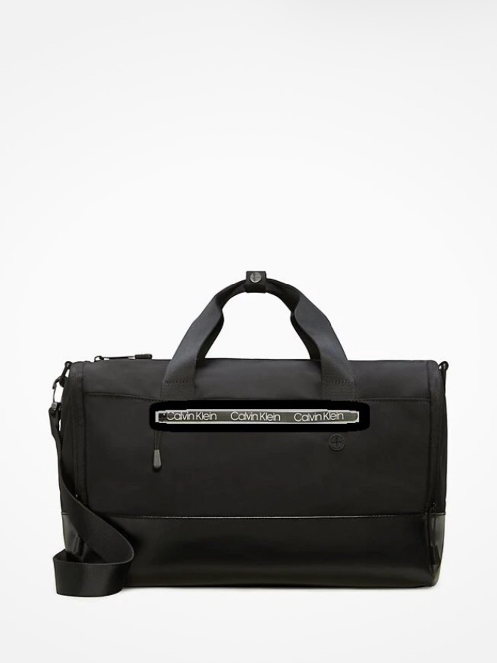 Calvin Klein Black Nylon Duffel with Logo Tape